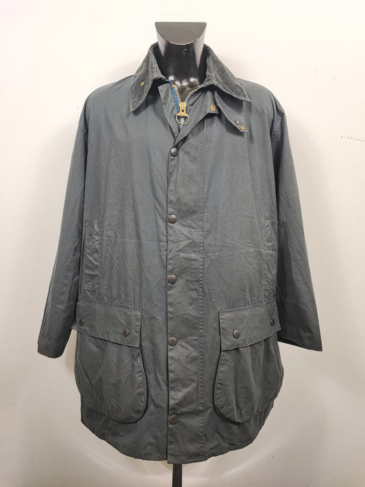 Barbour Uomo Border vintage Blu Cerato C44/112cm Man Navy Border Wax Coat Large L/XLarge