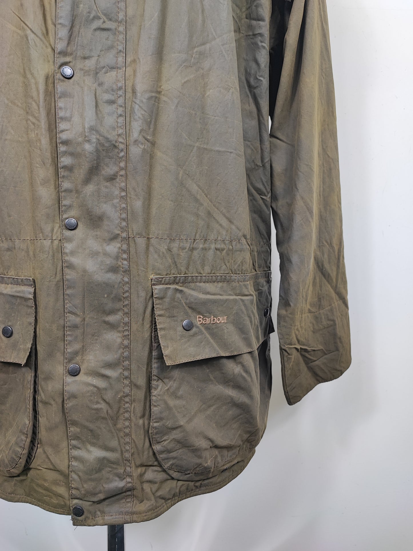 Barbour Classic Durham verde con cappuccio C40/102 cm Olive Hooded waxed durham Medium