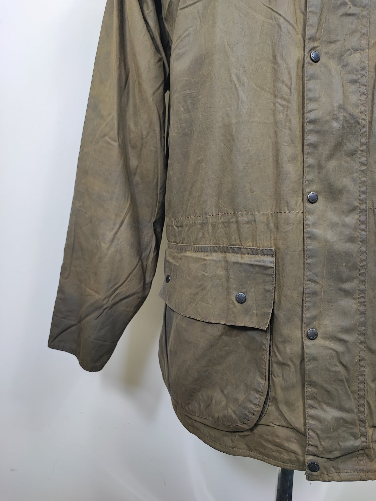 Barbour Classic Durham verde con cappuccio C40/102 cm Olive Hooded waxed durham Medium