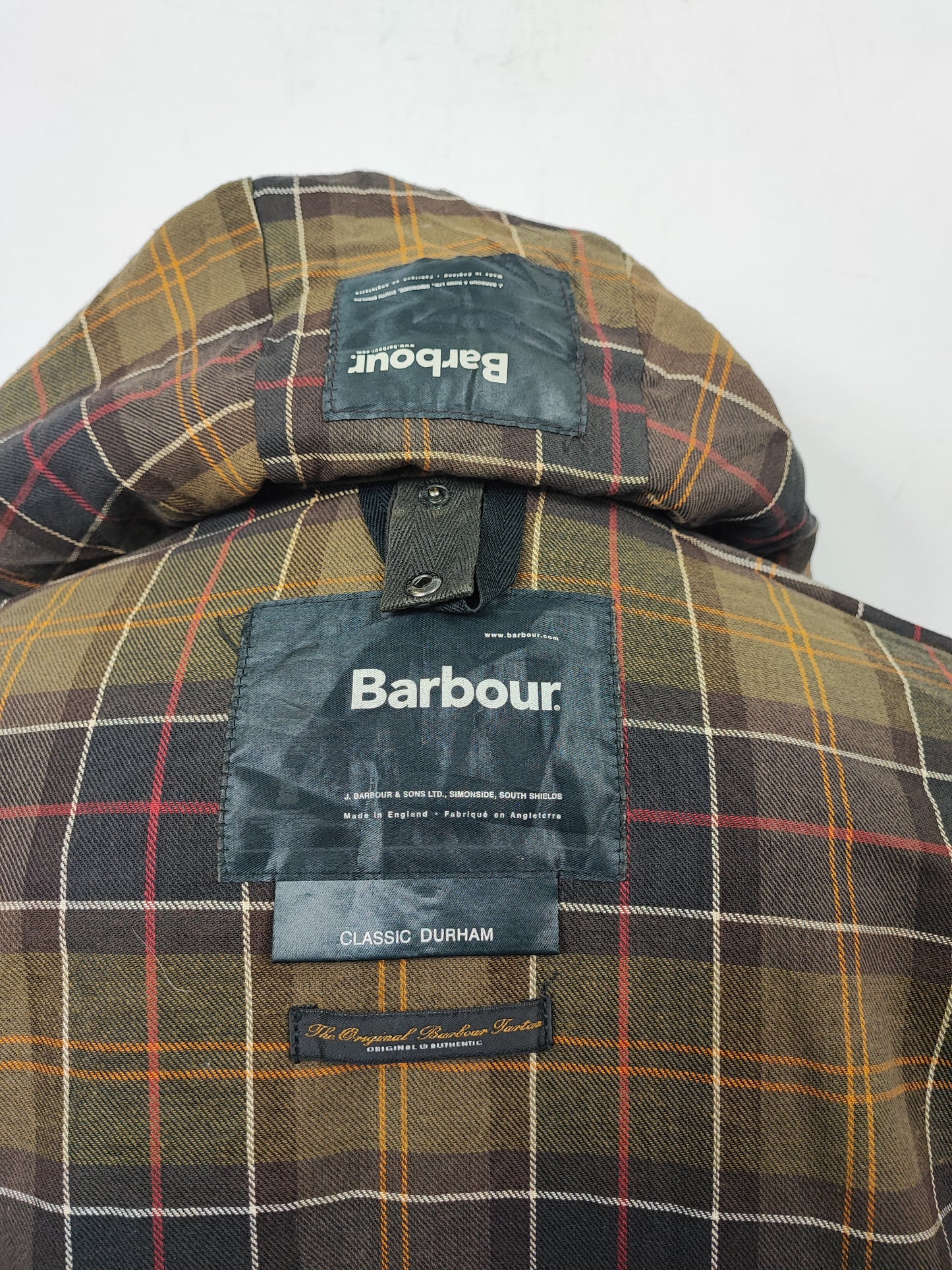 Barbour Classic Durham verde con cappuccio C40/102 cm Olive Hooded waxed durham Medium