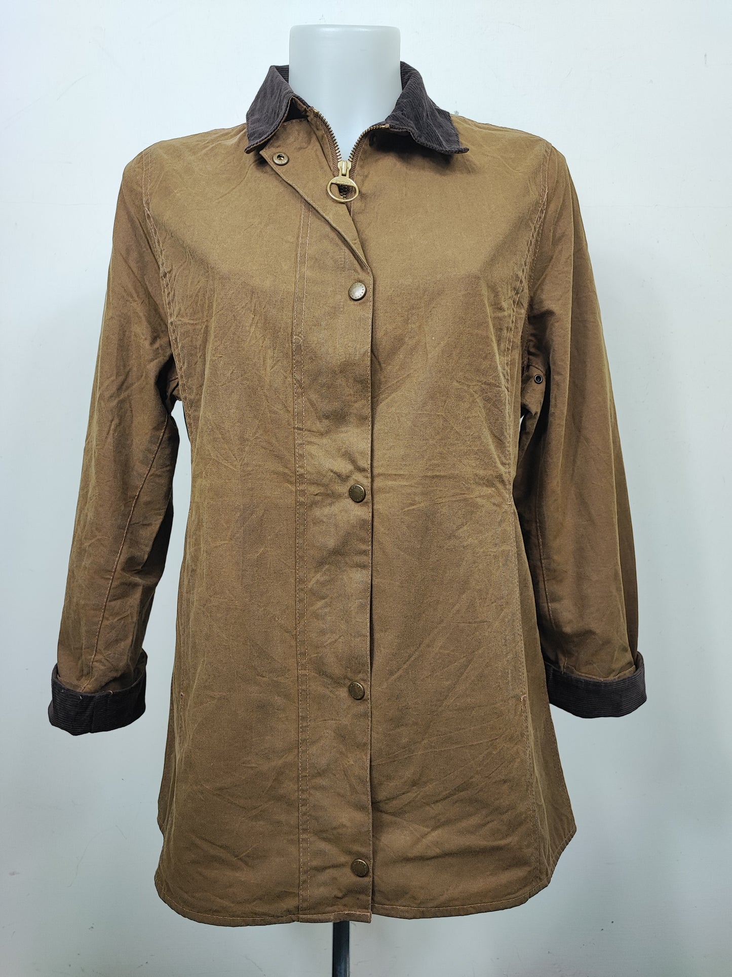 Giacca Barbour Newmarket donna Beige UK14 Medium Brown Lady Short  Jacket Size UK14