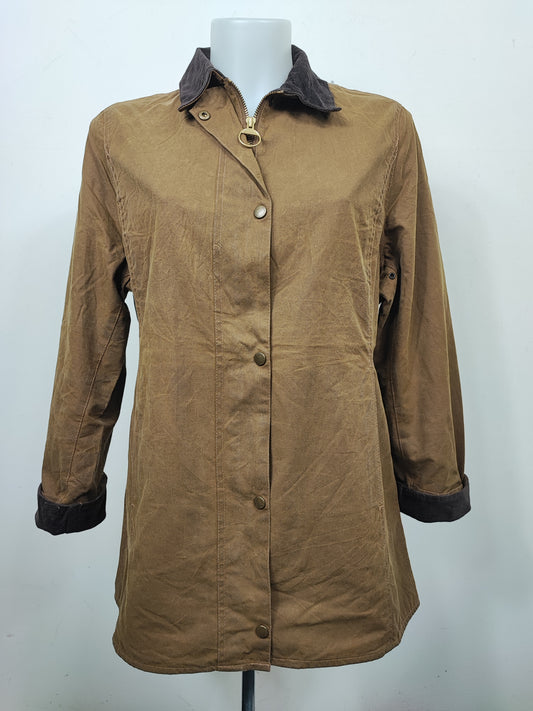 Giacca Barbour Newmarket donna Beige UK14 Medium Brown Lady Short  Jacket Size UK14