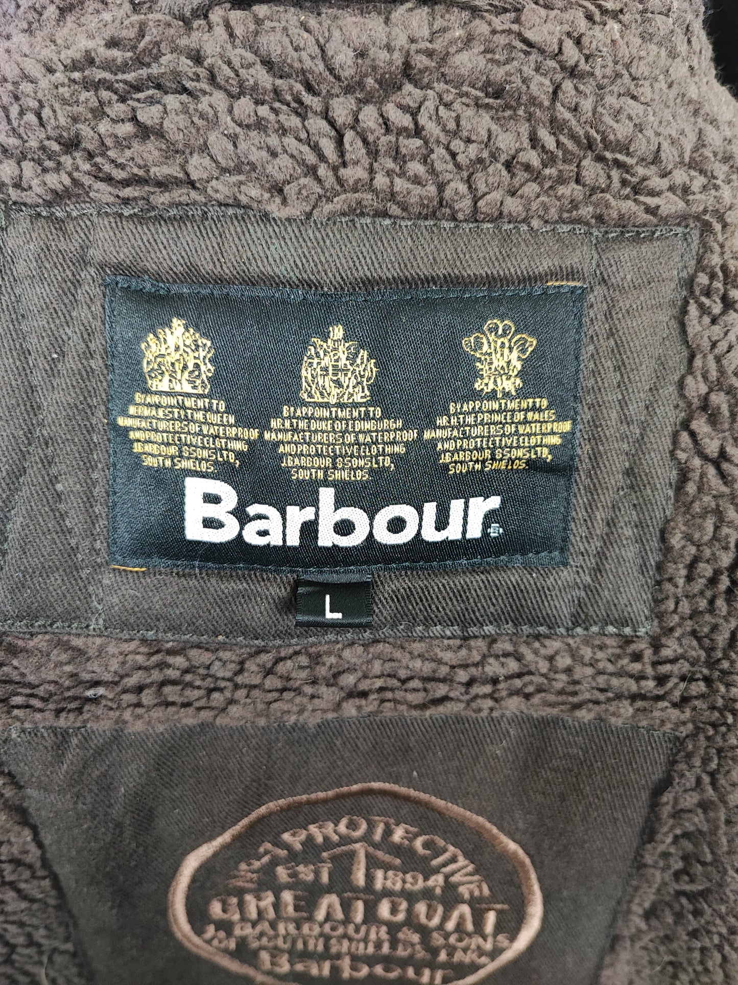 Parka Barbour cerato marrone imbottito Large- Man Northolt wax brown jacket size L with hood