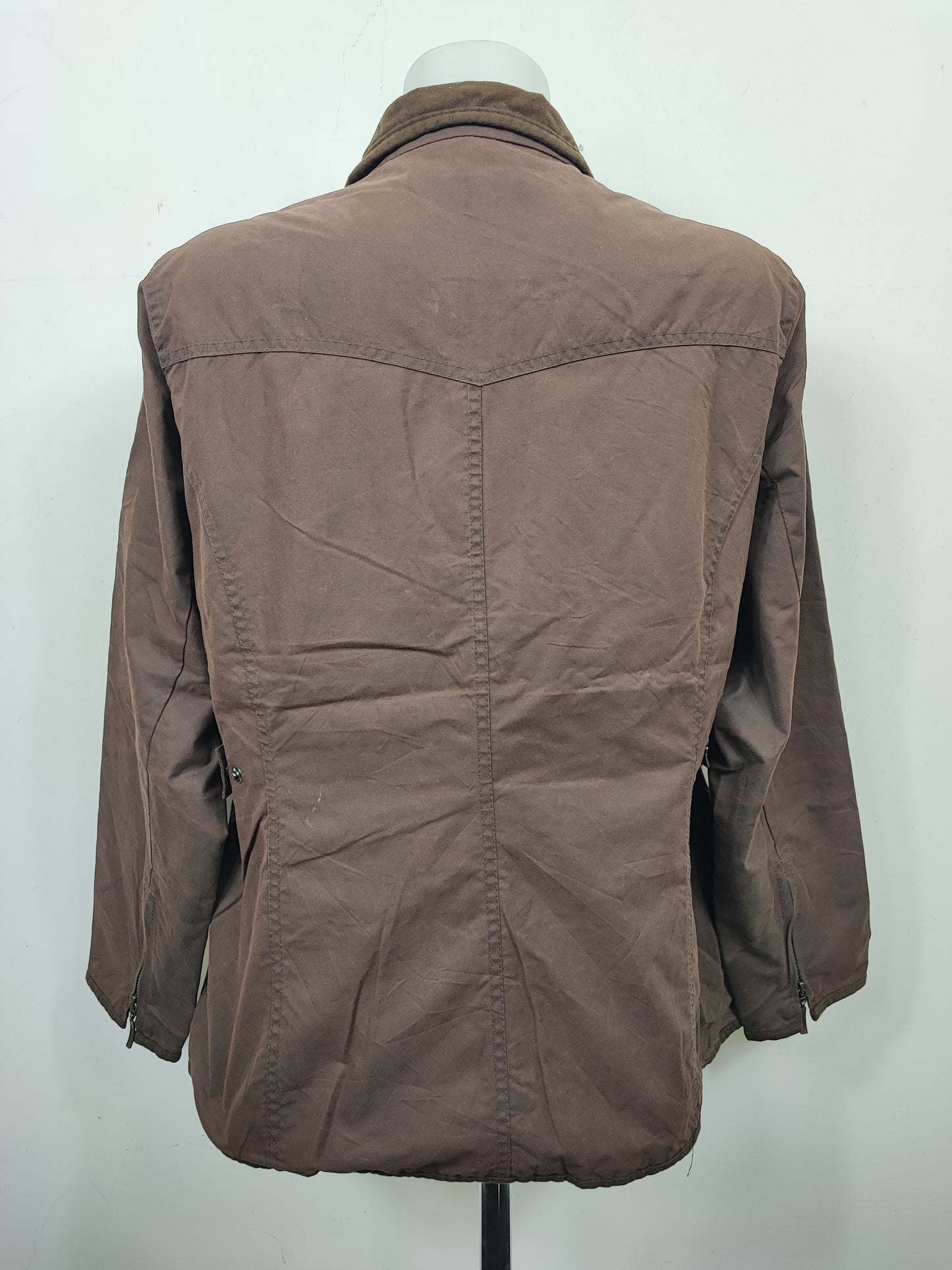 Barbour Giacca corta marrone unisex Utility Tg. 48 Lady Brown Utility wax Jacket size uk18