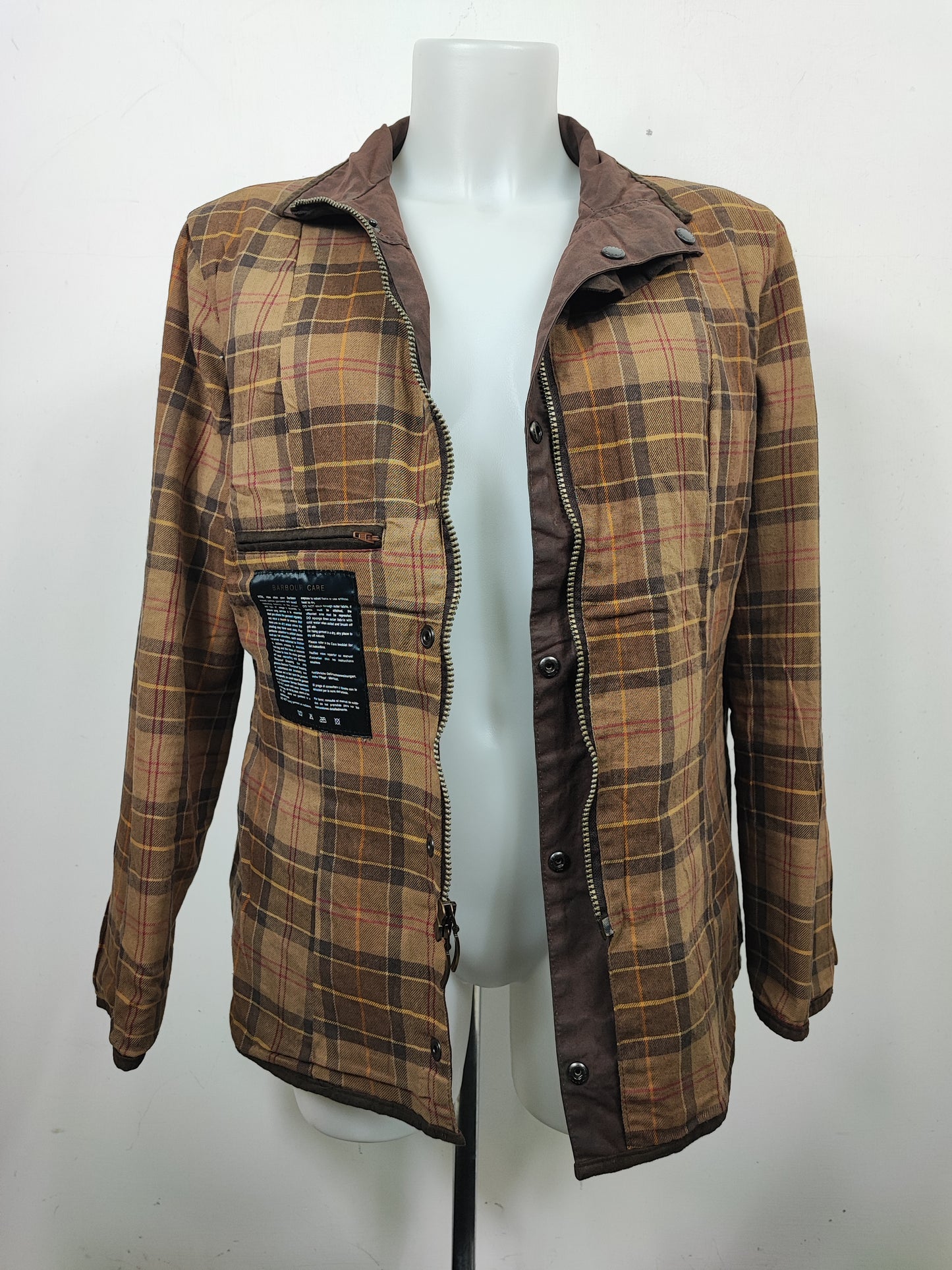 Barbour Giacca corta marrone unisex Utility Tg. 48 Lady Brown Utility wax Jacket size uk18