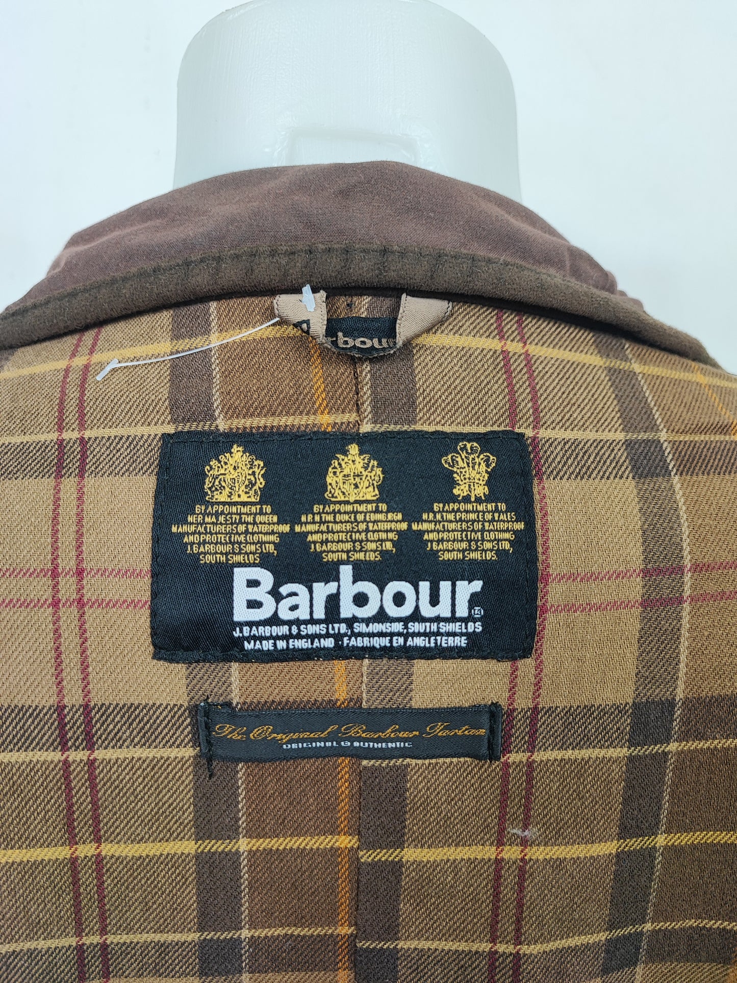 Barbour Giacca corta marrone unisex Utility Tg. 48 Lady Brown Utility wax Jacket size uk18