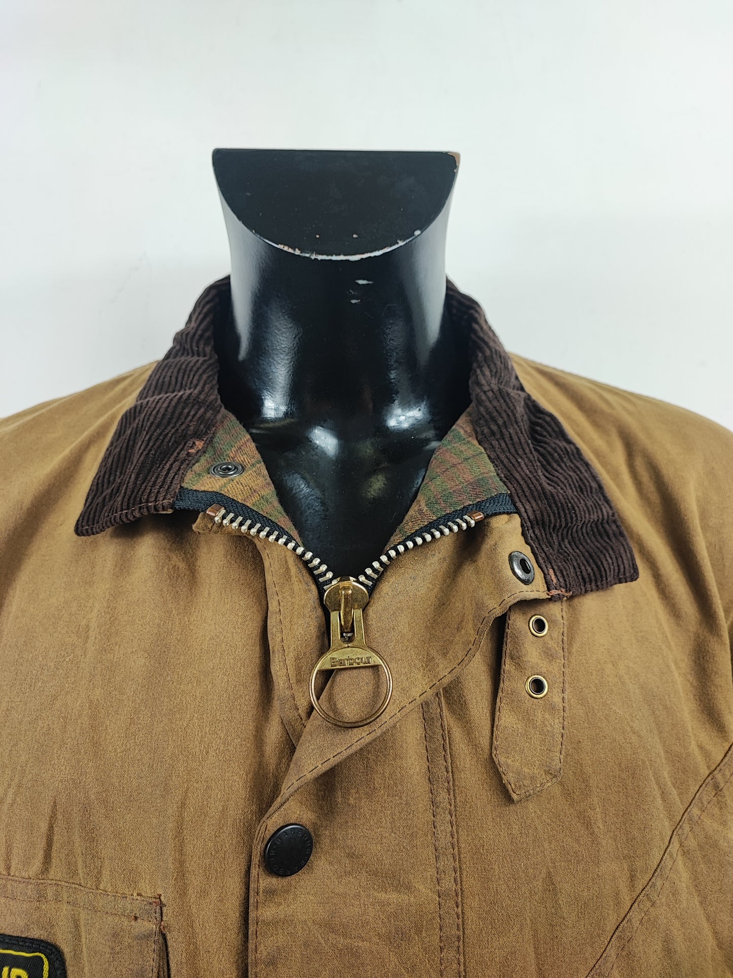 Giacca Barbour International Vintage Beige A7 C46/117 cm - Barbour International A7 Sandstone Jacket Size XL