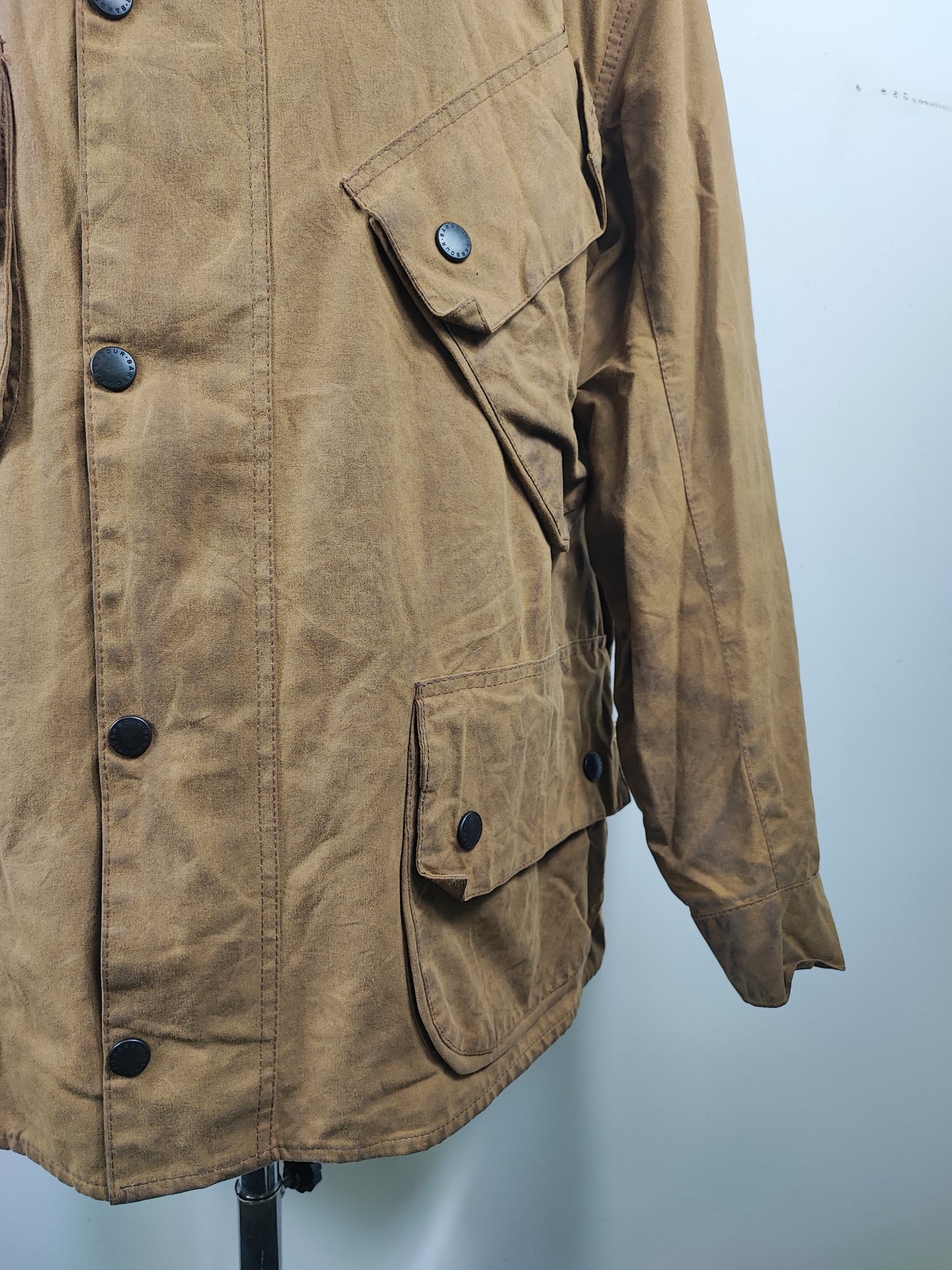 Giacca Barbour International Vintage Beige A7 C46/117 cm - Barbour International A7 Sandstone Jacket Size XL