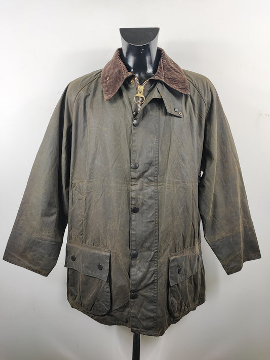 Barbour Giacca Beaufort vintage verde C48/122cm -Green Beaufort Waxed jacket c48 size XL