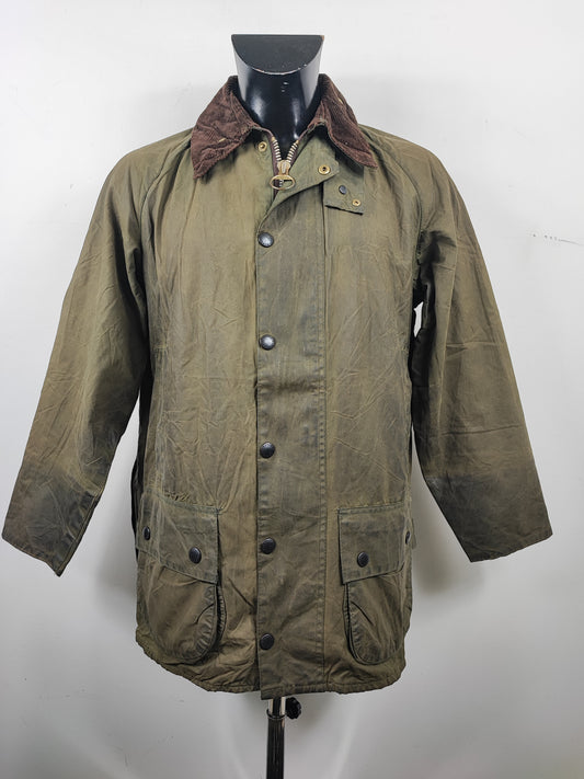 Barbour Giacca Beaufort Verde vintage C38/97cm Man Green Beaufort Jacket size Medium