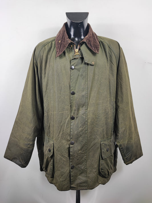 Barbour Giacca Beaufort vintage verde C52/132 cm Green Wax Beaufort jacket Size XXXL