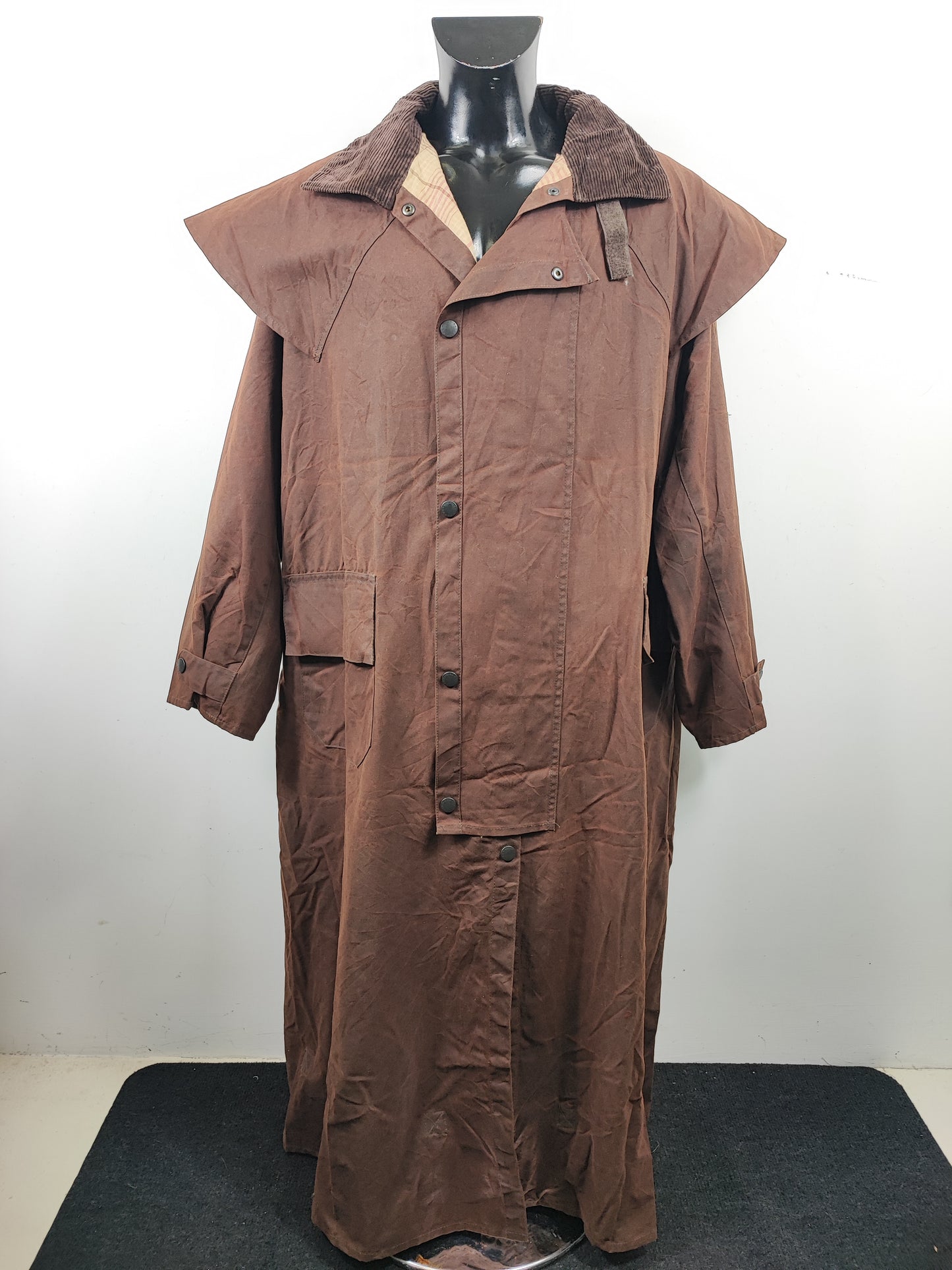 RARO Cappotto Barbour STOCKMAN marrone XLarge Man Brown wax Long Coat Size XLarge