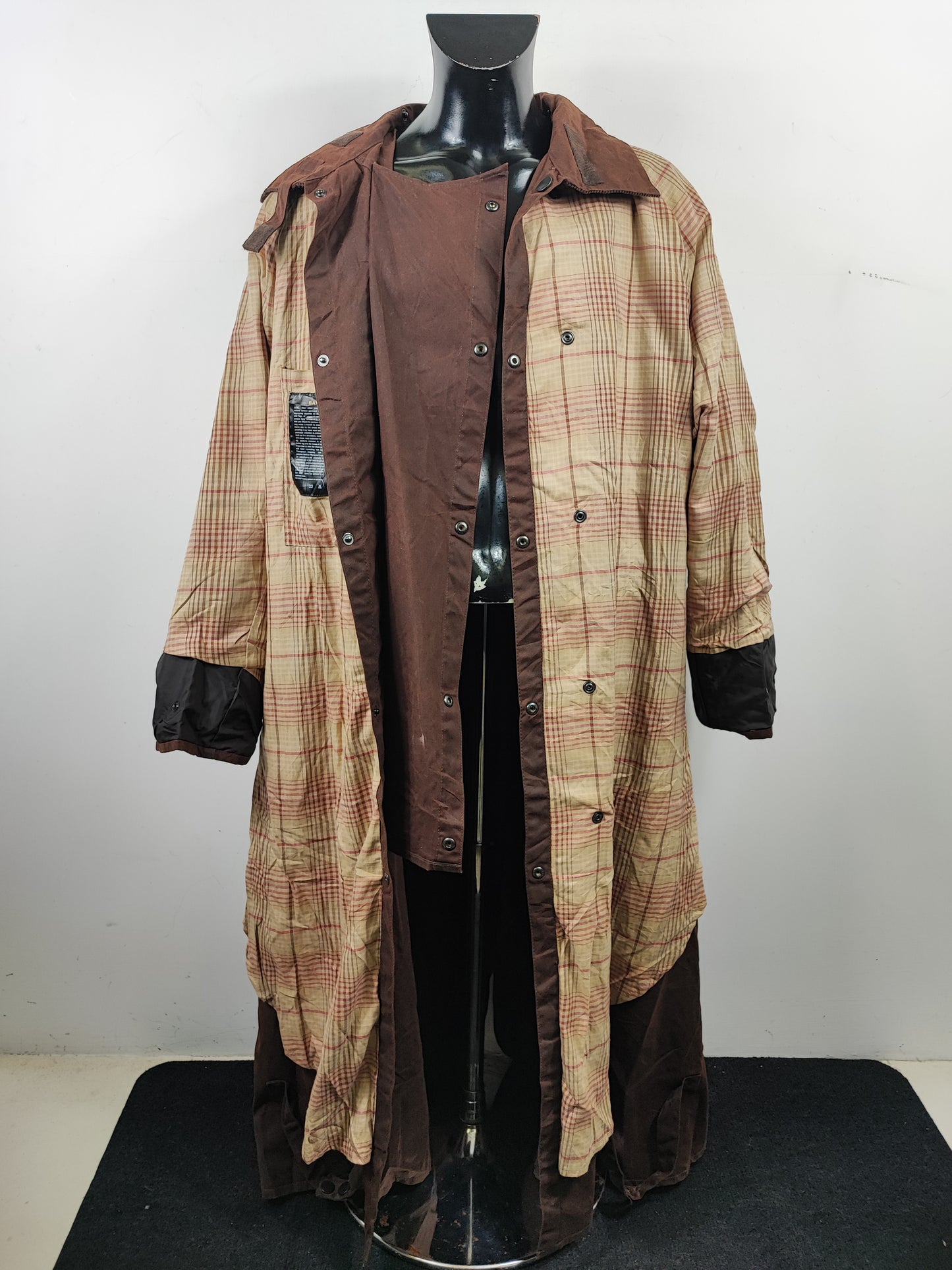 RARO Cappotto Barbour STOCKMAN marrone XLarge Man Brown wax Long Coat Size XLarge