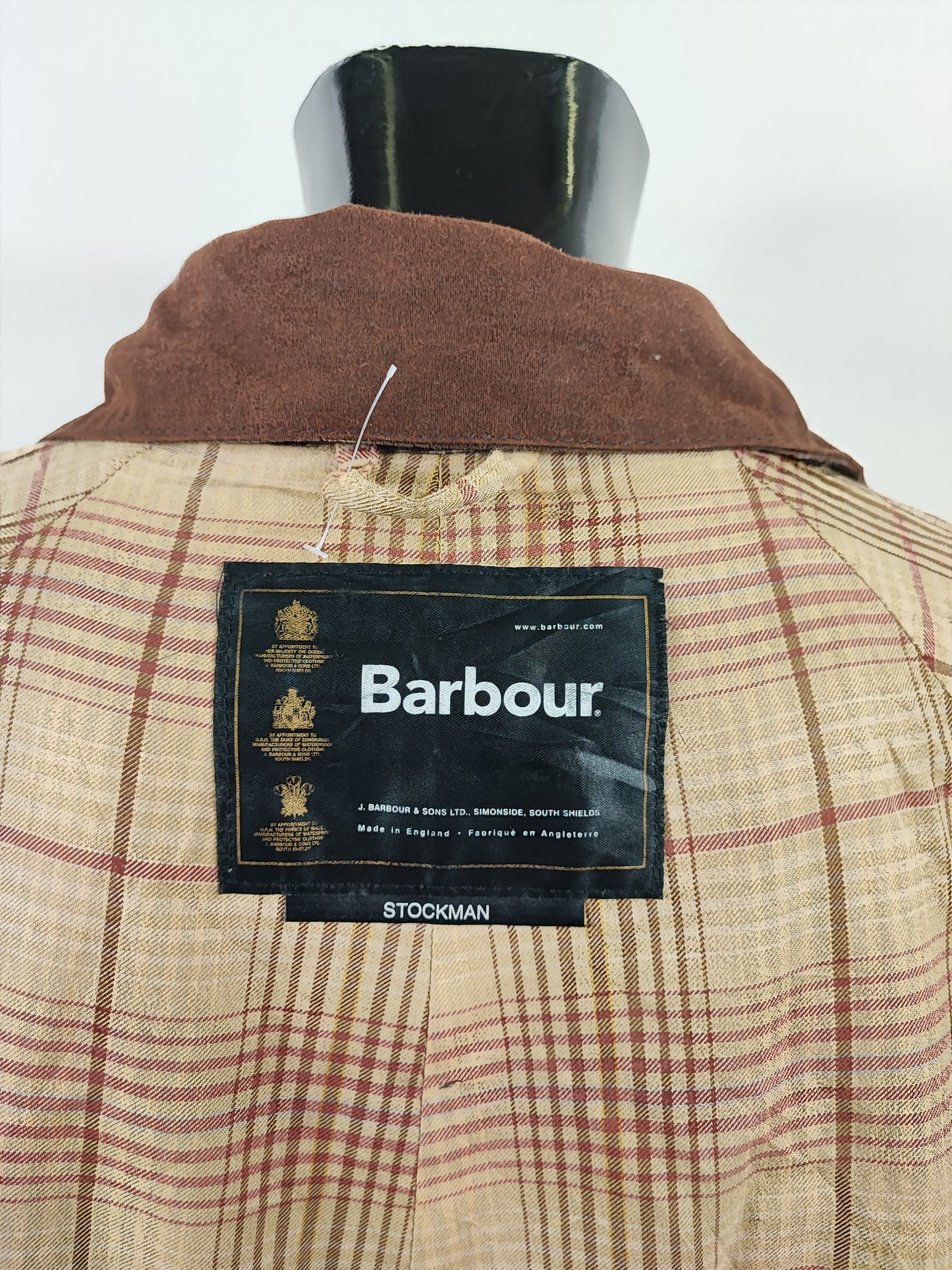 RARO Cappotto Barbour STOCKMAN marrone XLarge Man Brown wax Long Coat Size XLarge