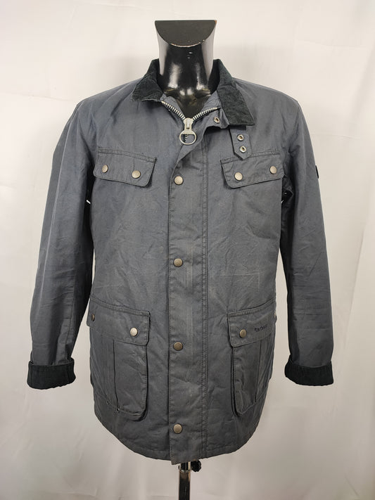 Giacca Barbour International Uomo Duke Blu Large - Man Navy Duke wax Jacket Size L