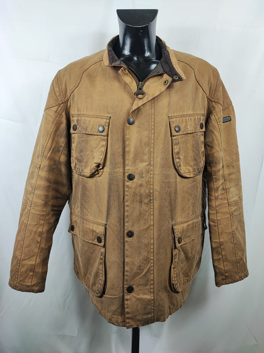 Barbour Giacca Uomo Beige cerato Crank XLarge- Man Wax Beige Crank Jacket Size XL