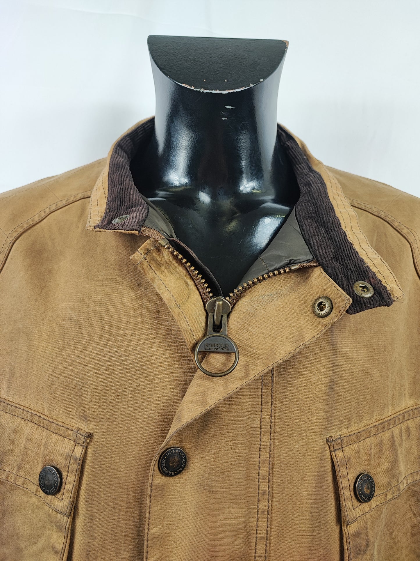 Barbour Giacca Uomo Beige cerato Crank XLarge- Man Wax Beige Crank Jacket Size XL