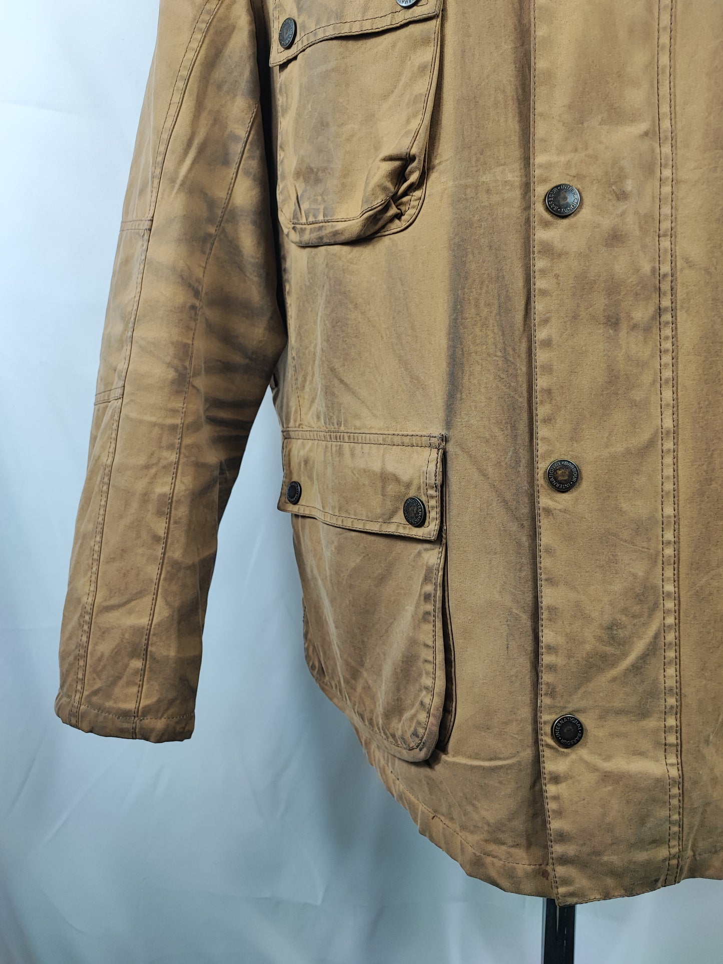 Barbour Giacca Uomo Beige cerato Crank XLarge- Man Wax Beige Crank Jacket Size XL