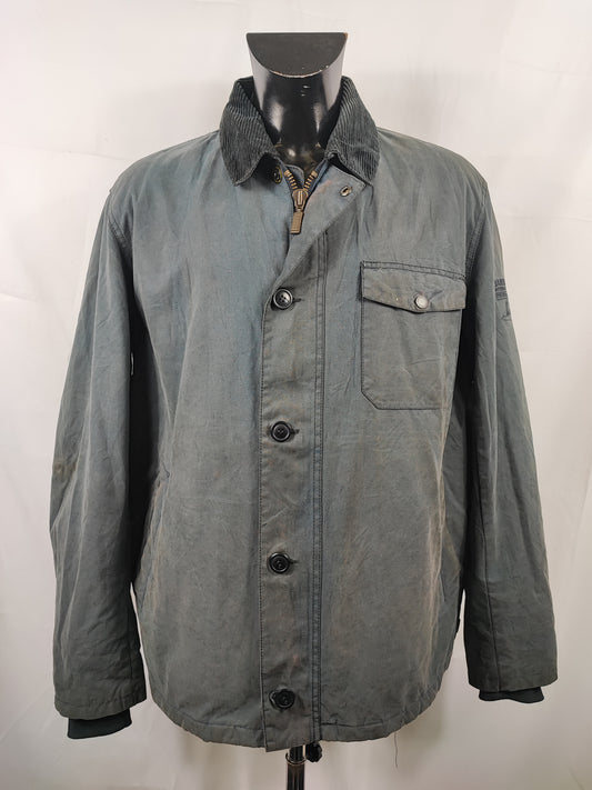 Giacca Barbour Uomo Corta blu cerata Steve Mc Queen XLarge - Man Navy SMQ Deck Jacket XL