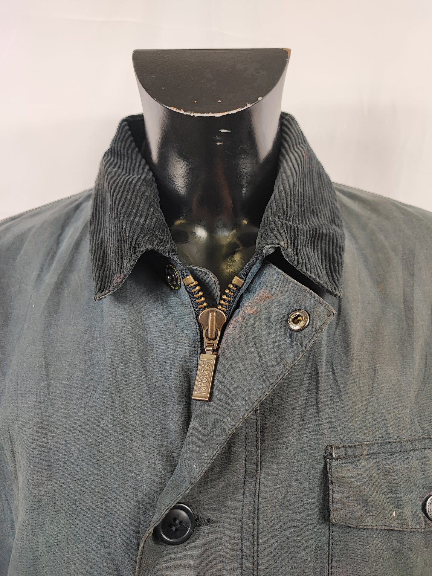 Giacca Barbour Uomo Corta blu cerata Steve Mc Queen XLarge - Man Navy SMQ Deck Jacket XL