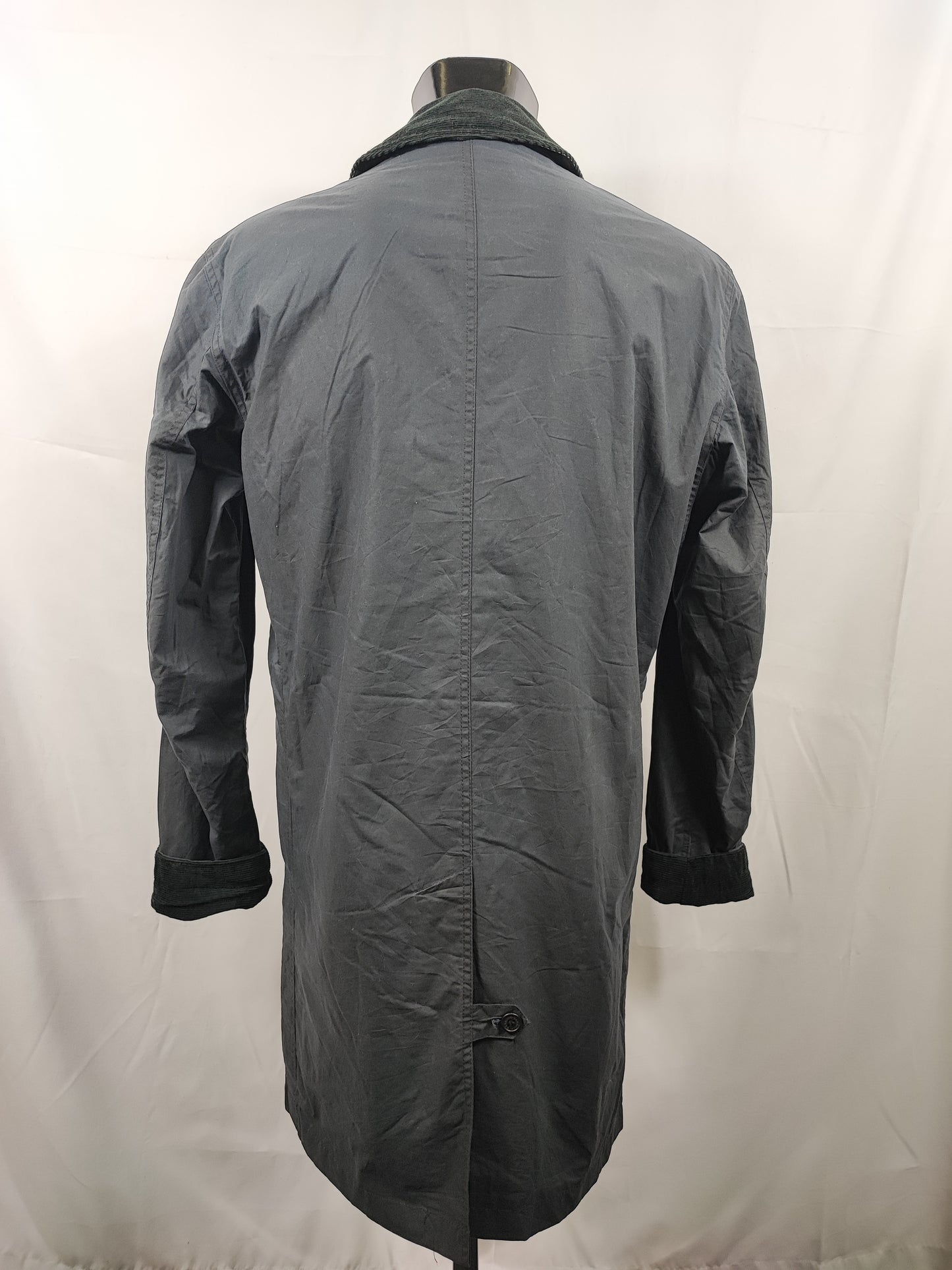 Trench Barbour uomo Merton blu Medium cerato - Man Merton Navy Flyweight Trench size Medium