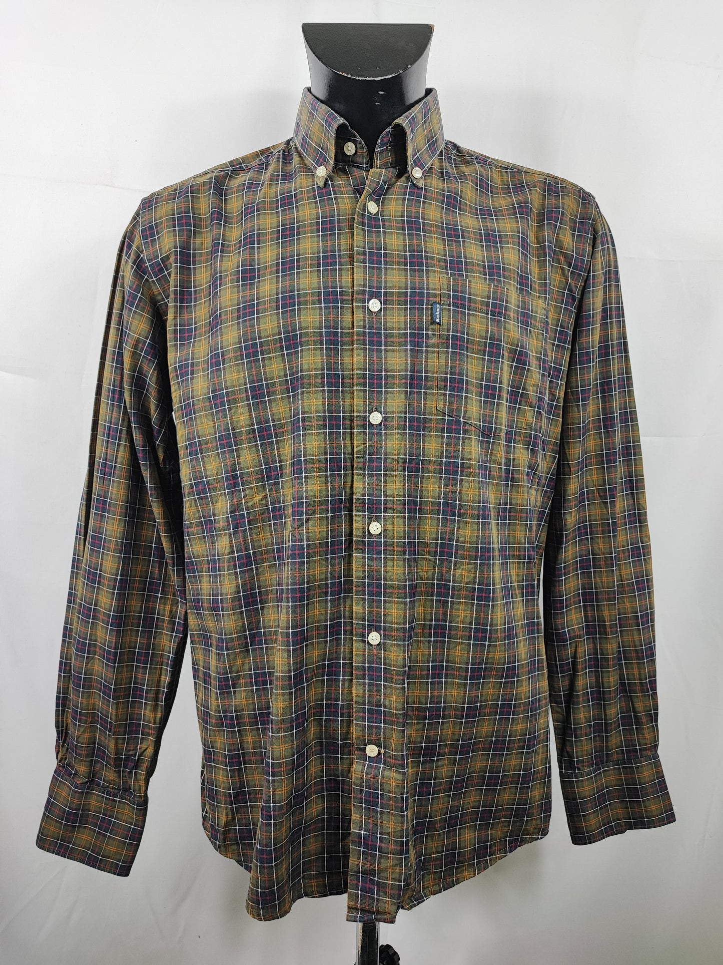 Camicia Barbour da uomo in cotone fantasia in tartan taglia Medium