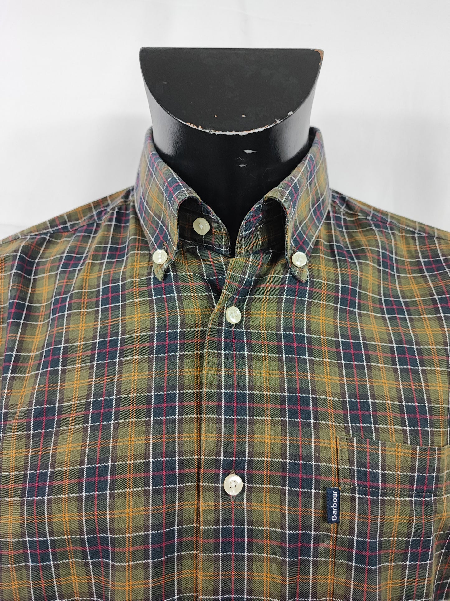 Camicia Barbour da uomo in cotone fantasia in tartan taglia Medium