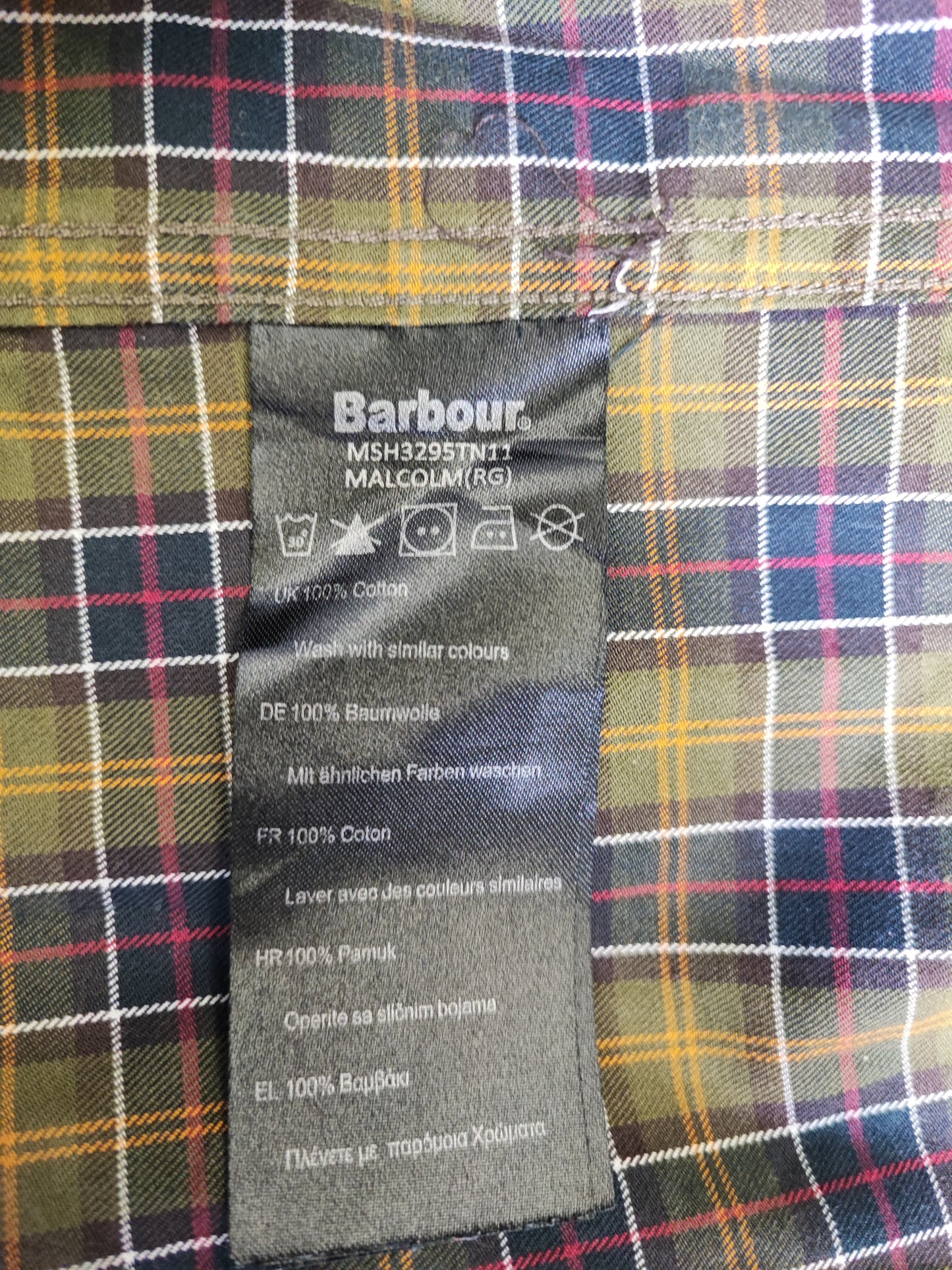 Camicia Barbour da uomo in cotone fantasia in tartan taglia Medium