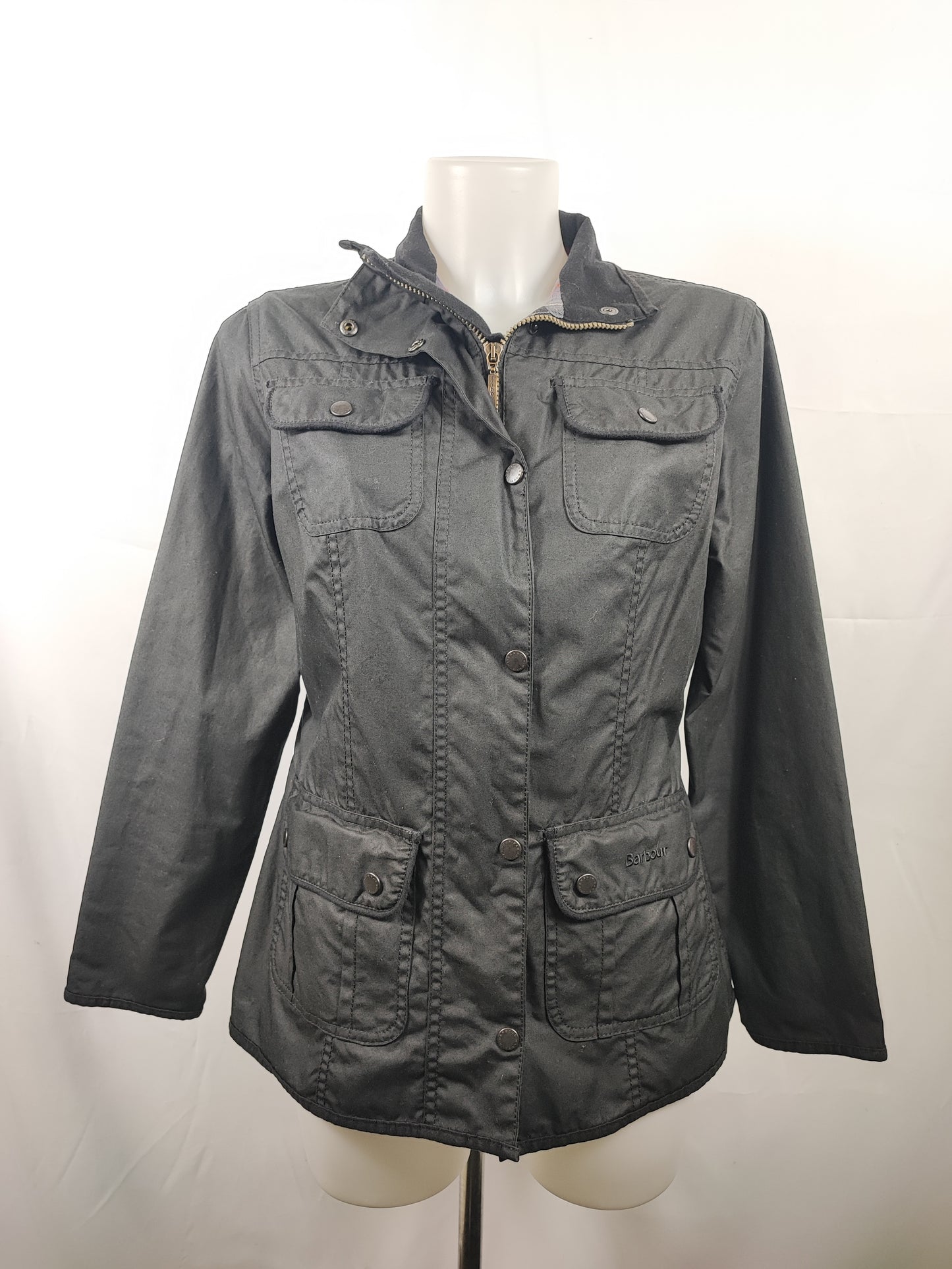 Giacca Barbour corta donna Utility Nera UK12 Black lady short Utility jacket tg.42 ita