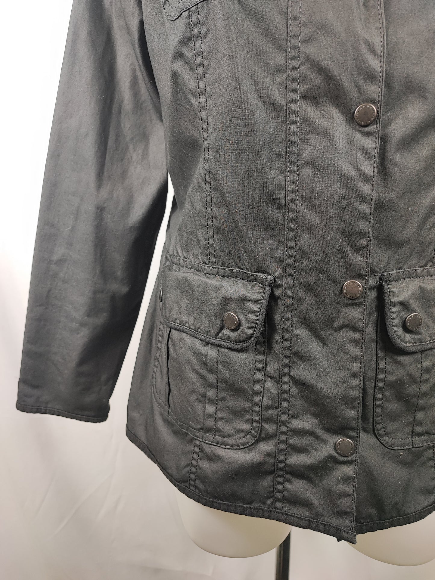 Giacca Barbour corta donna Utility Nera UK12 Black lady short Utility jacket tg.42 ita