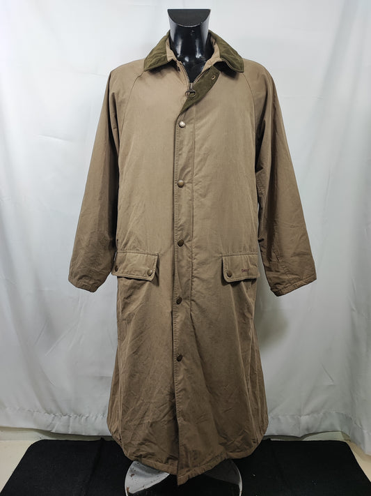 Trench Barbour Khaki recente da uomo Large - Cobham Microfibre Coat Size Large