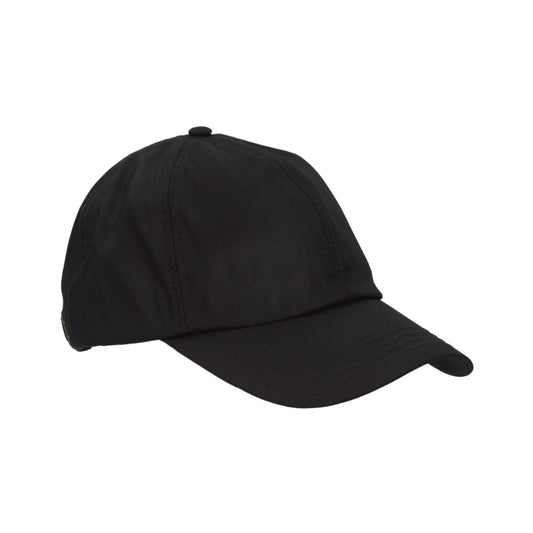 Cappello da baseball nero nuovo in cotone cerato taglia unica - Wax Black baseball Cap One size