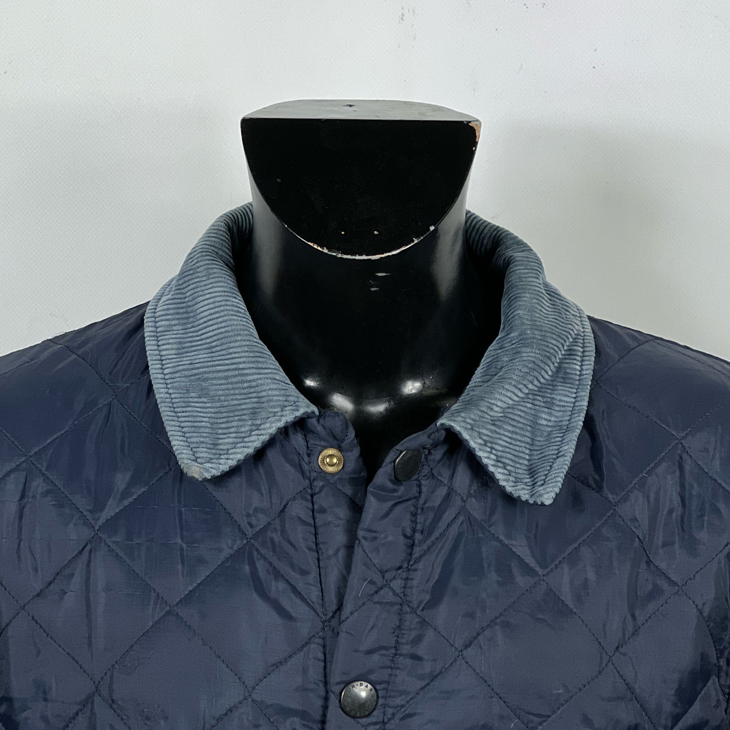 Giacca Barbour a vento Liddesdale anni 90 blu Medium Quilted Navy Man jacket size M